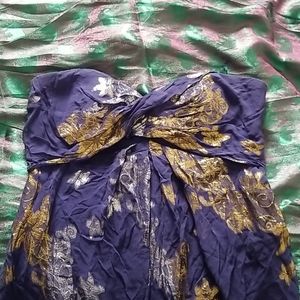 Nicole Miller Blue Silk Dress